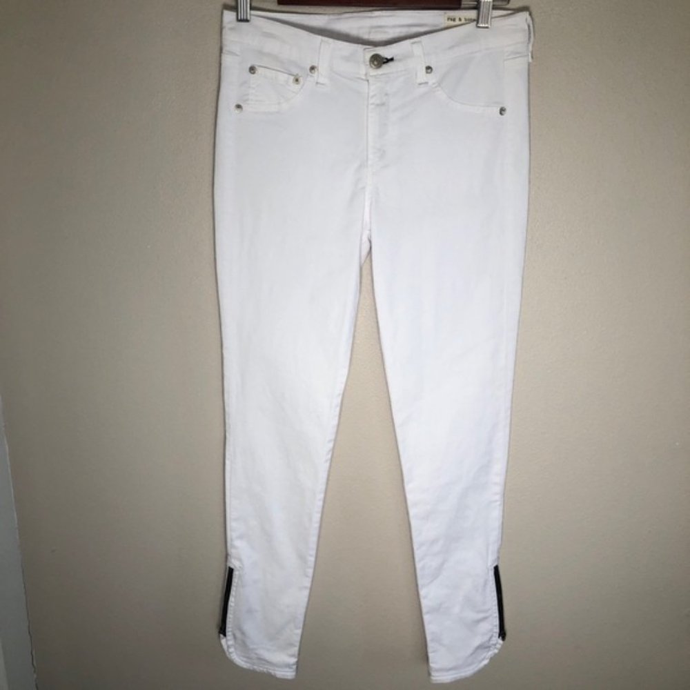 rag & bone Macarthur Skinny Jeans Ankle Zipper 29